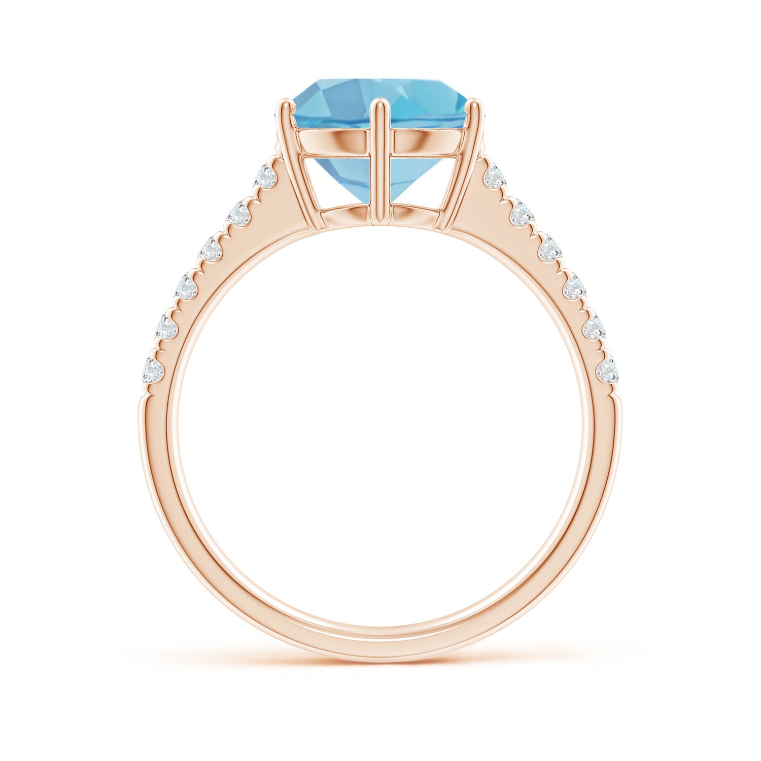 A - Swiss Blue Topaz / 3.6 CT / 14 KT Rose Gold