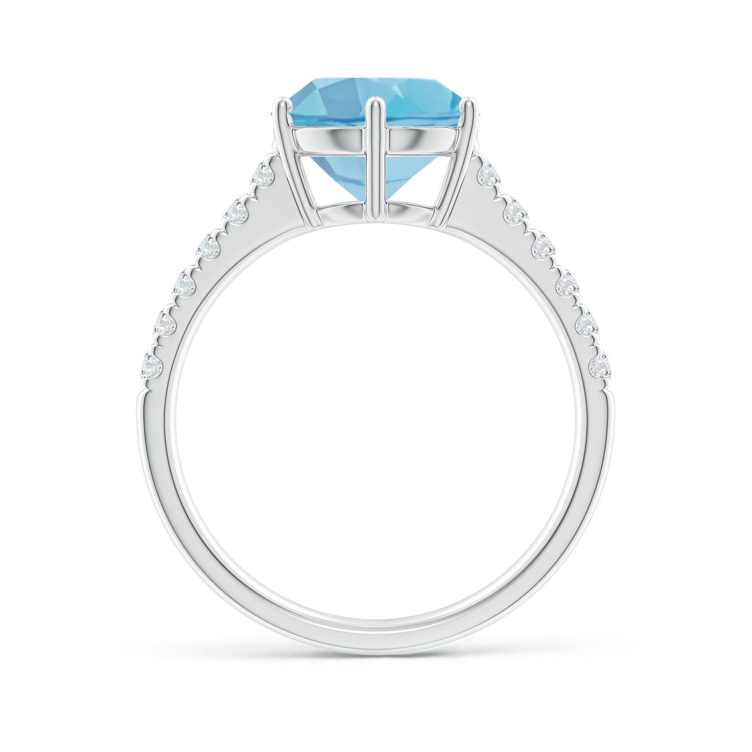 A - Swiss Blue Topaz / 3.6 CT / 14 KT White Gold