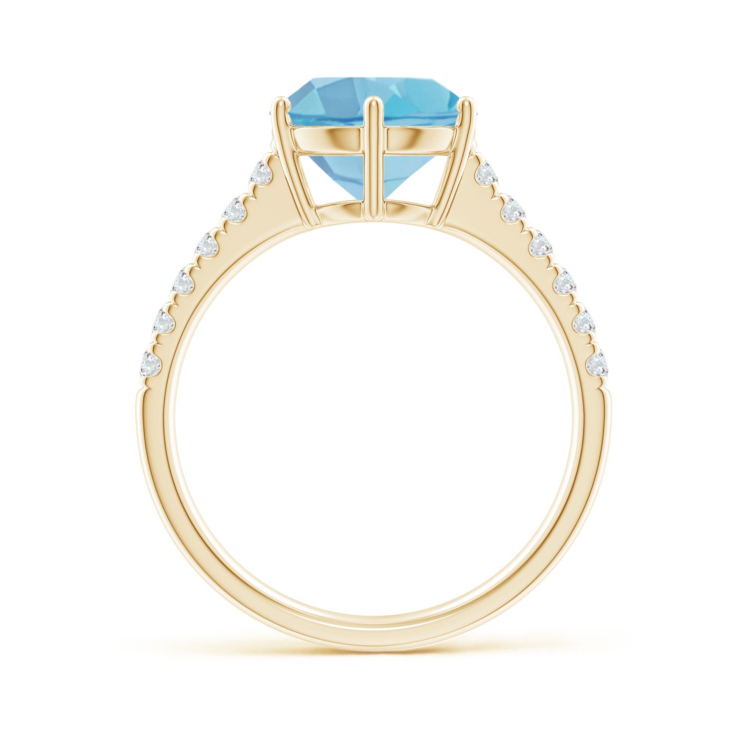 A - Swiss Blue Topaz / 3.6 CT / 14 KT Yellow Gold