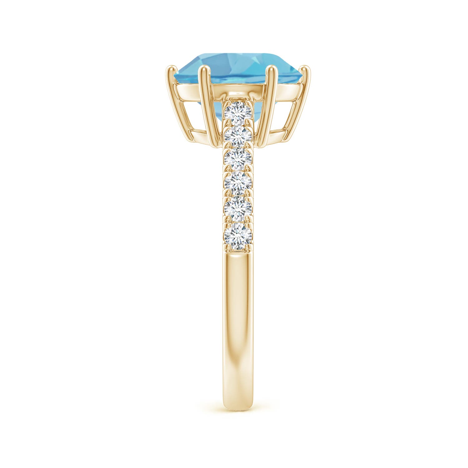 A - Swiss Blue Topaz / 3.6 CT / 14 KT Yellow Gold