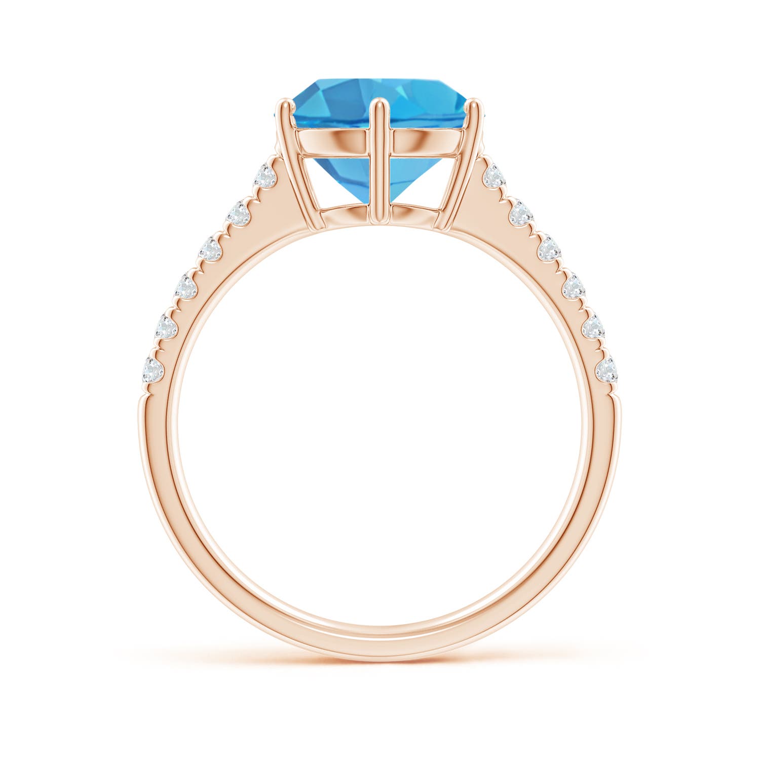 AA - Swiss Blue Topaz / 3.6 CT / 14 KT Rose Gold