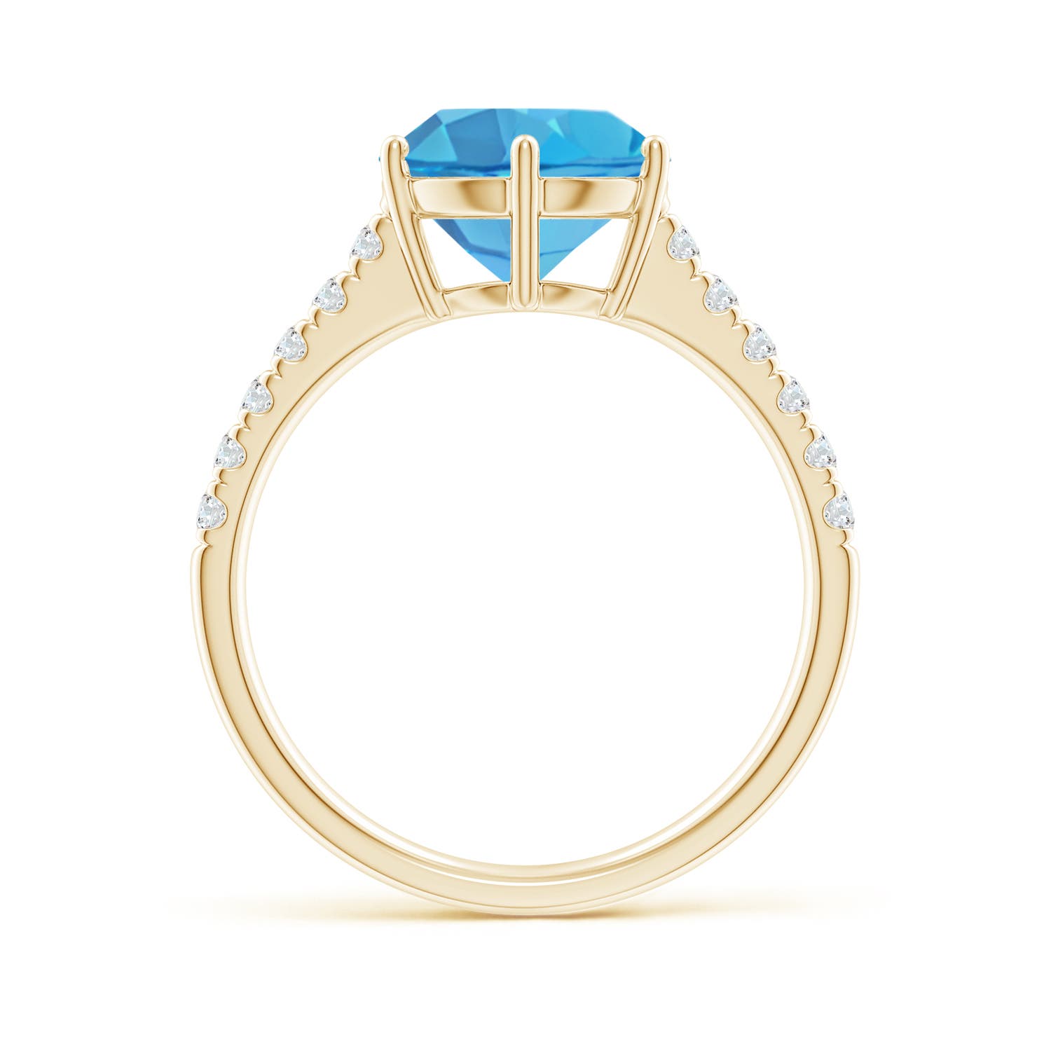 AA - Swiss Blue Topaz / 3.6 CT / 14 KT Yellow Gold