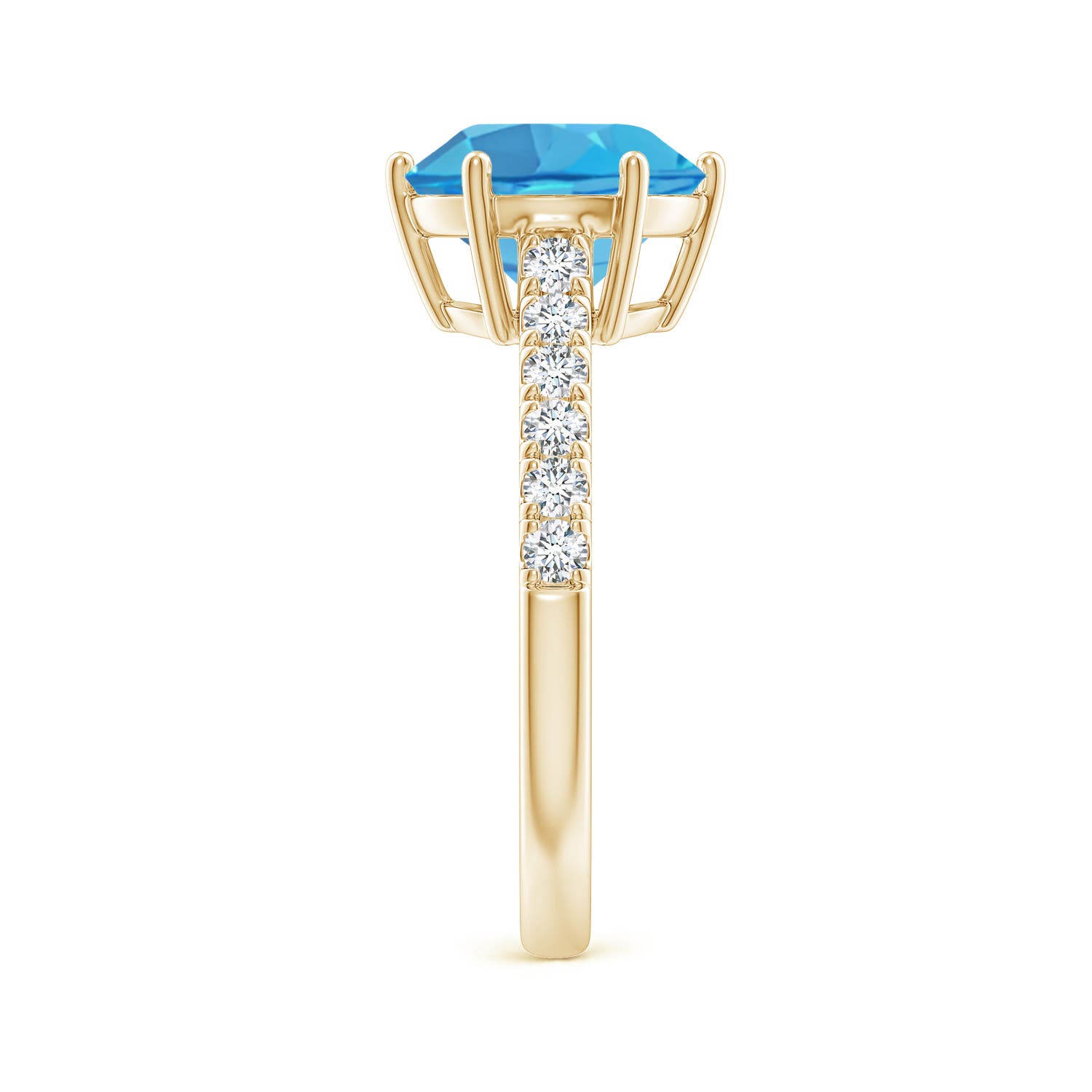 AA - Swiss Blue Topaz / 3.6 CT / 14 KT Yellow Gold