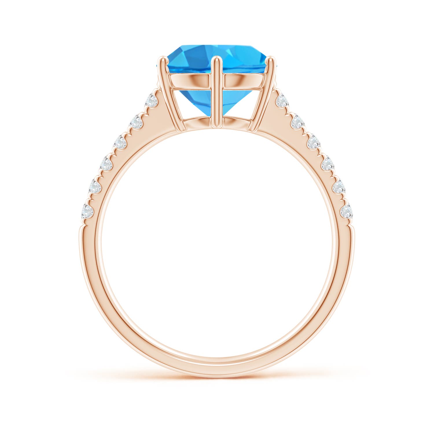 AAA - Swiss Blue Topaz / 3.6 CT / 14 KT Rose Gold