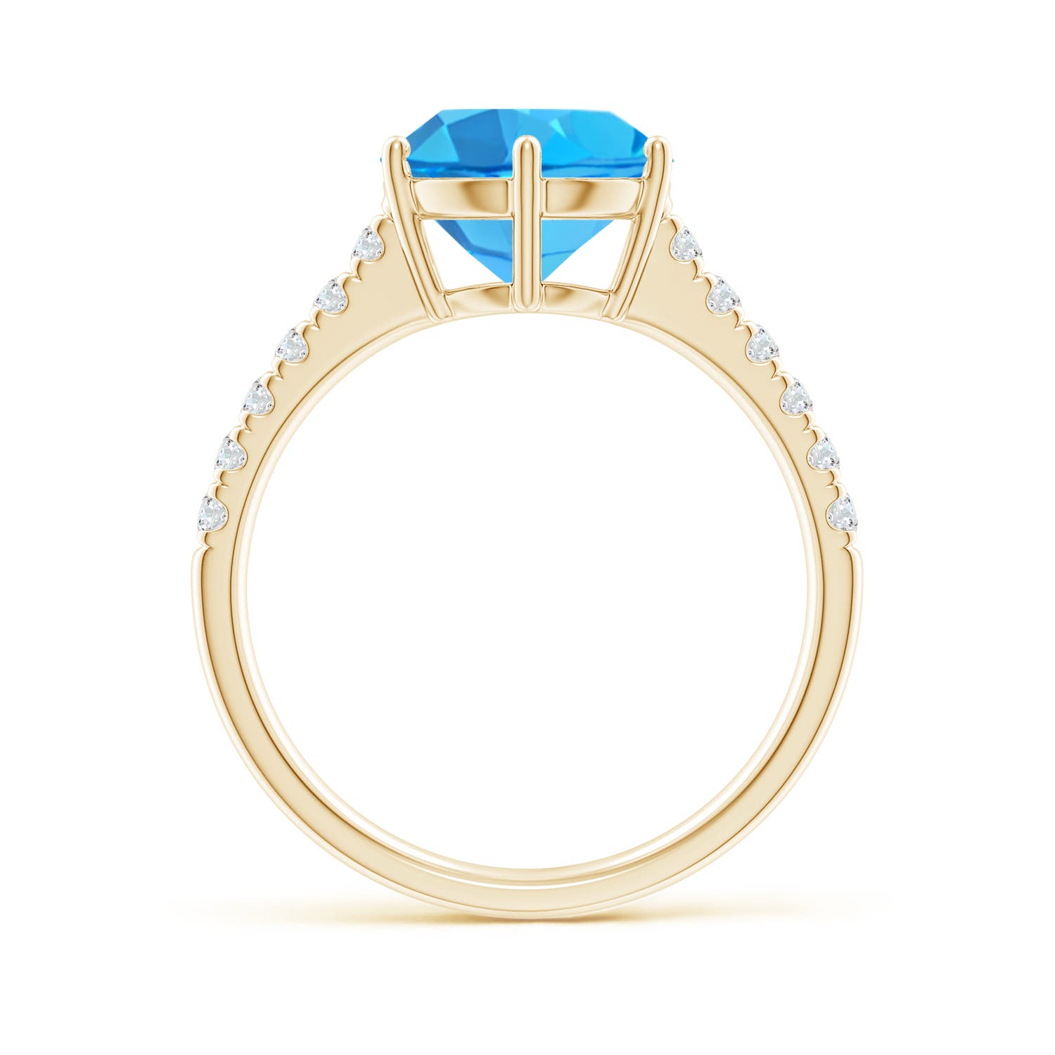 AAA - Swiss Blue Topaz / 3.6 CT / 14 KT Yellow Gold