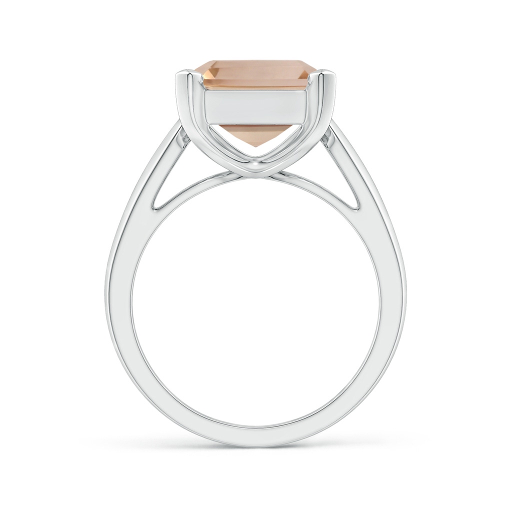 10.08x8.08x5.71mm AA GIA Certified Solitaire Emerald-Cut Morganite Cocktail Ring in 18K White Gold Side 199