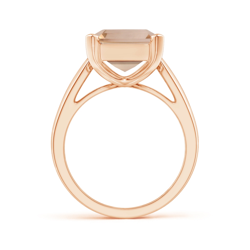 10.08x8.08x5.71mm AA GIA Certified Solitaire Emerald-Cut Morganite Cocktail Ring in Rose Gold Side 199