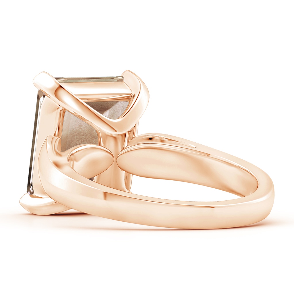 10.08x8.08x5.71mm AA GIA Certified Solitaire Emerald-Cut Morganite Cocktail Ring in Rose Gold Side 399