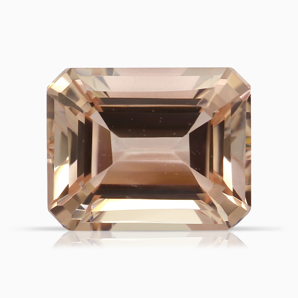 10.08x8.08x5.71mm AA GIA Certified Solitaire Emerald-Cut Morganite Cocktail Ring in Rose Gold Side 699