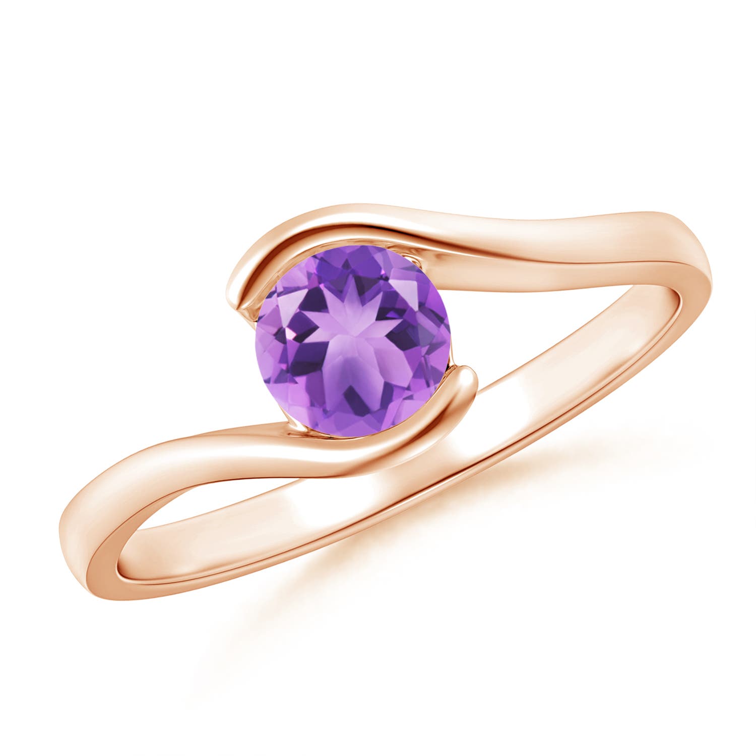 A - Amethyst / 0.45 CT / 14 KT Rose Gold