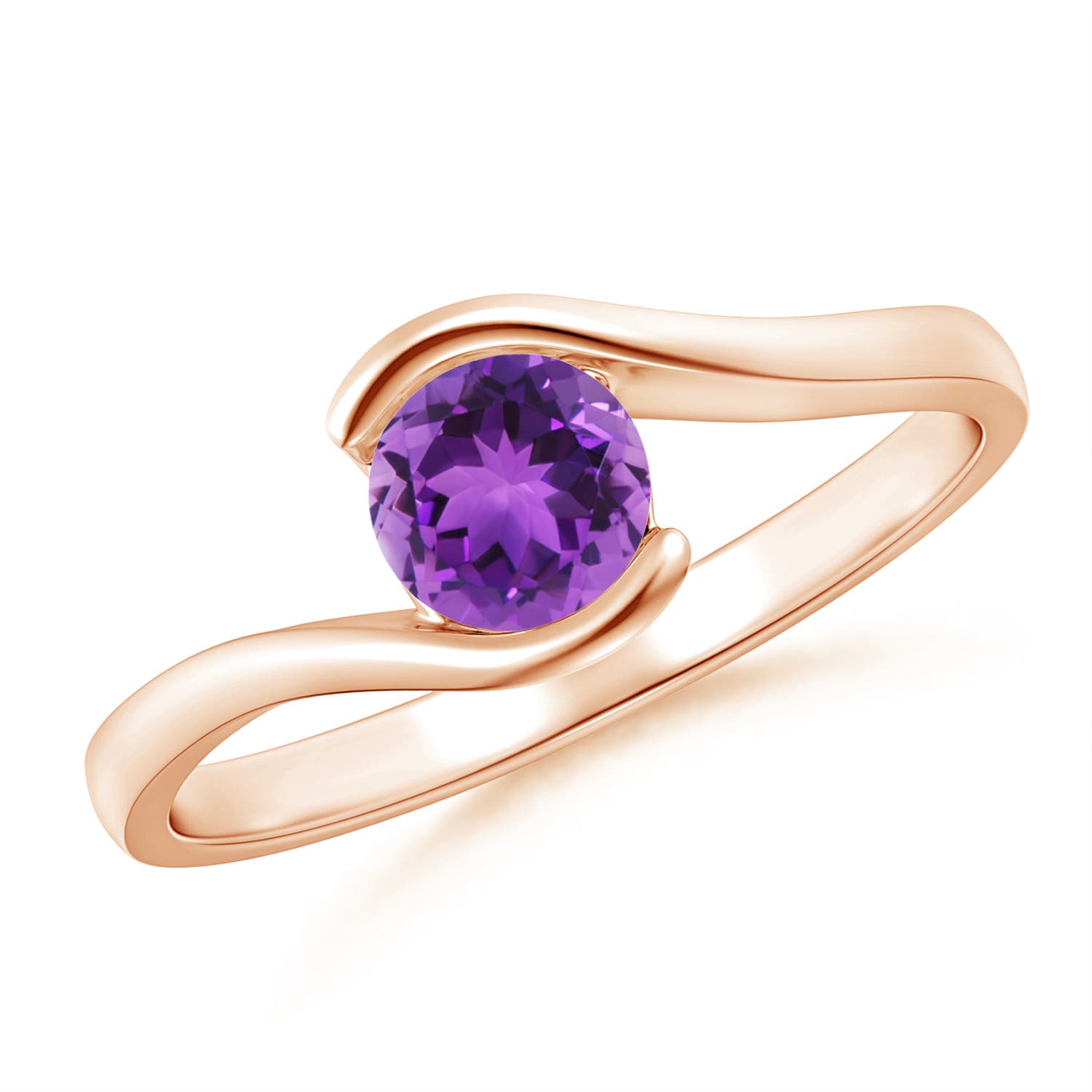 AAA - Amethyst / 0.45 CT / 14 KT Rose Gold