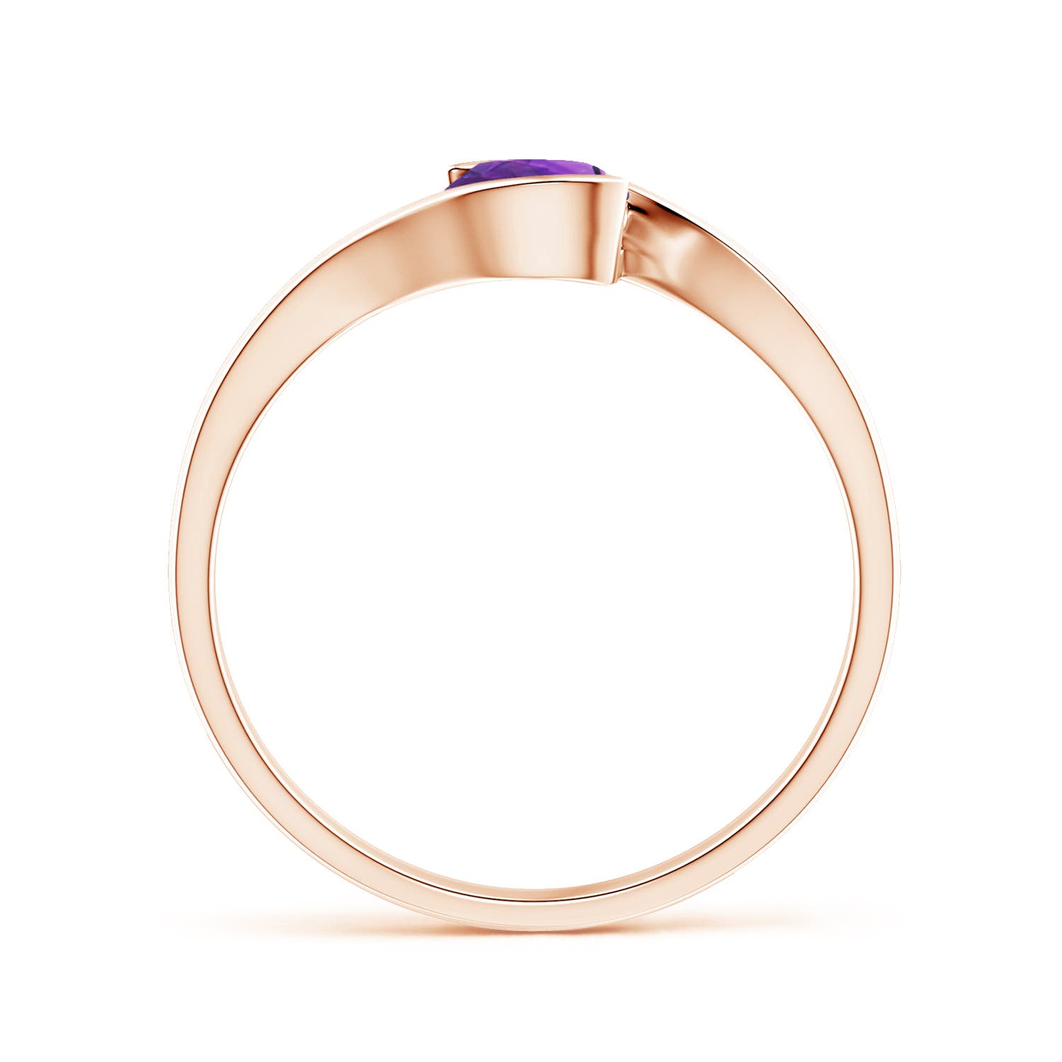 AAAA - Amethyst / 0.45 CT / 14 KT Rose Gold