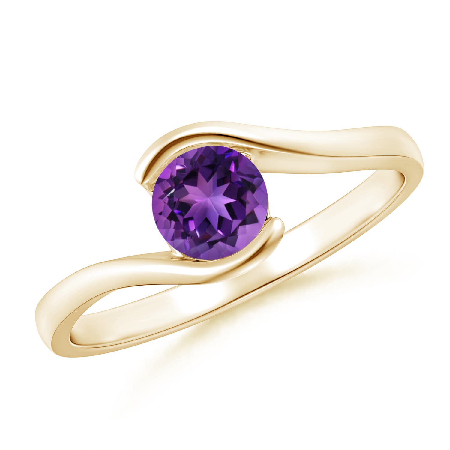 AAAA - Amethyst / 0.45 CT / 14 KT Yellow Gold