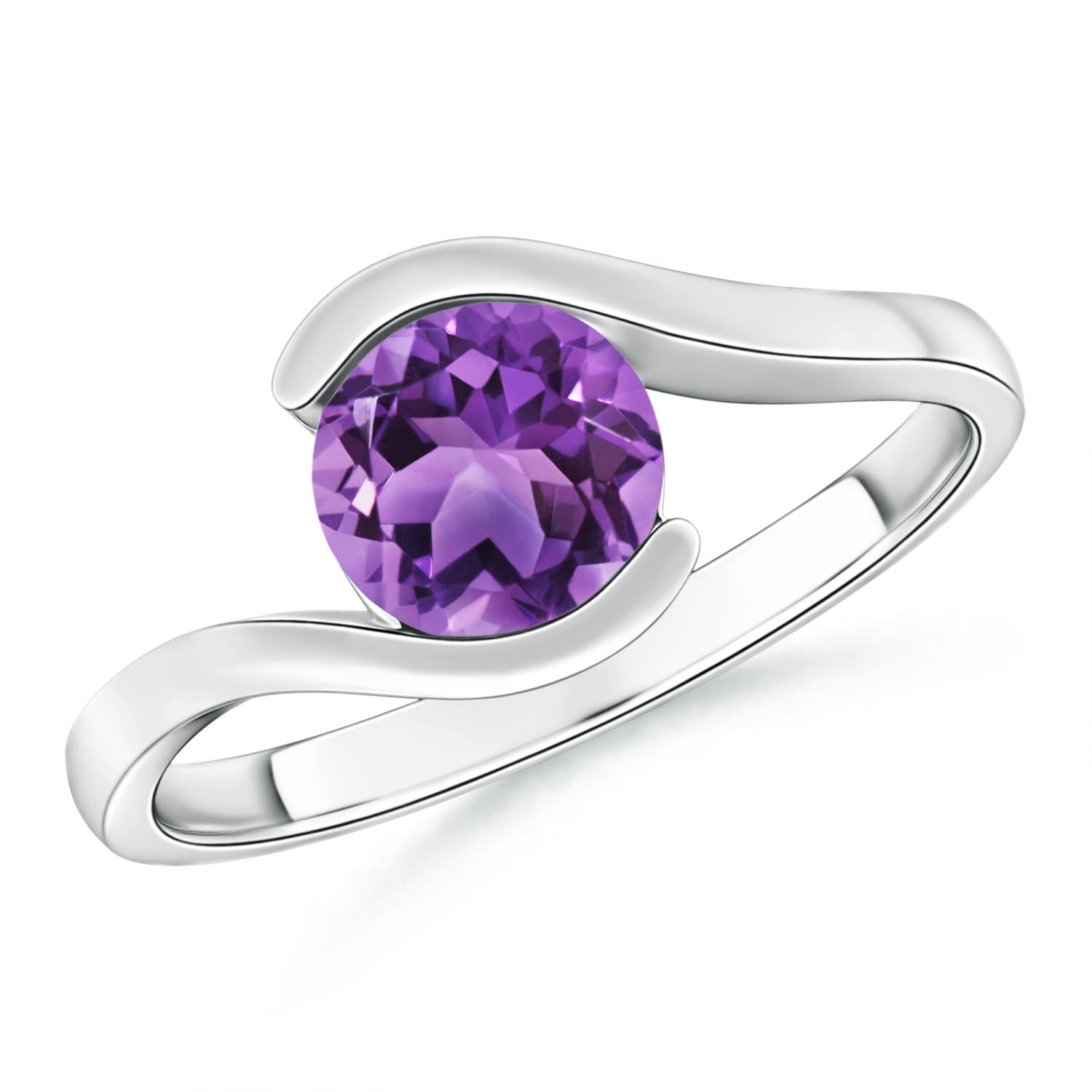 AA - Amethyst / 1.15 CT / 14 KT White Gold