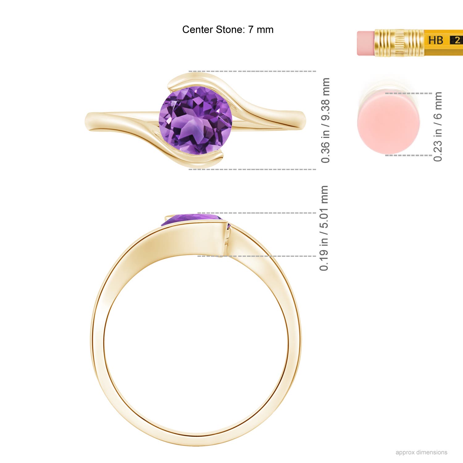 AA - Amethyst / 1.15 CT / 14 KT Yellow Gold