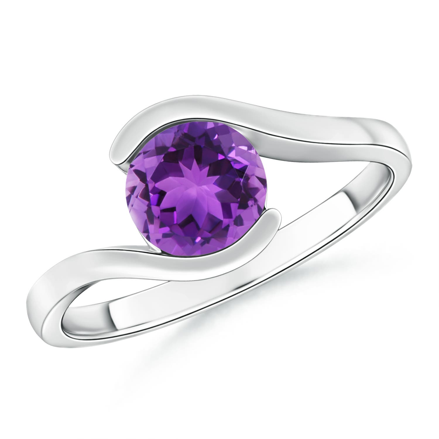 AAA - Amethyst / 1.15 CT / 14 KT White Gold