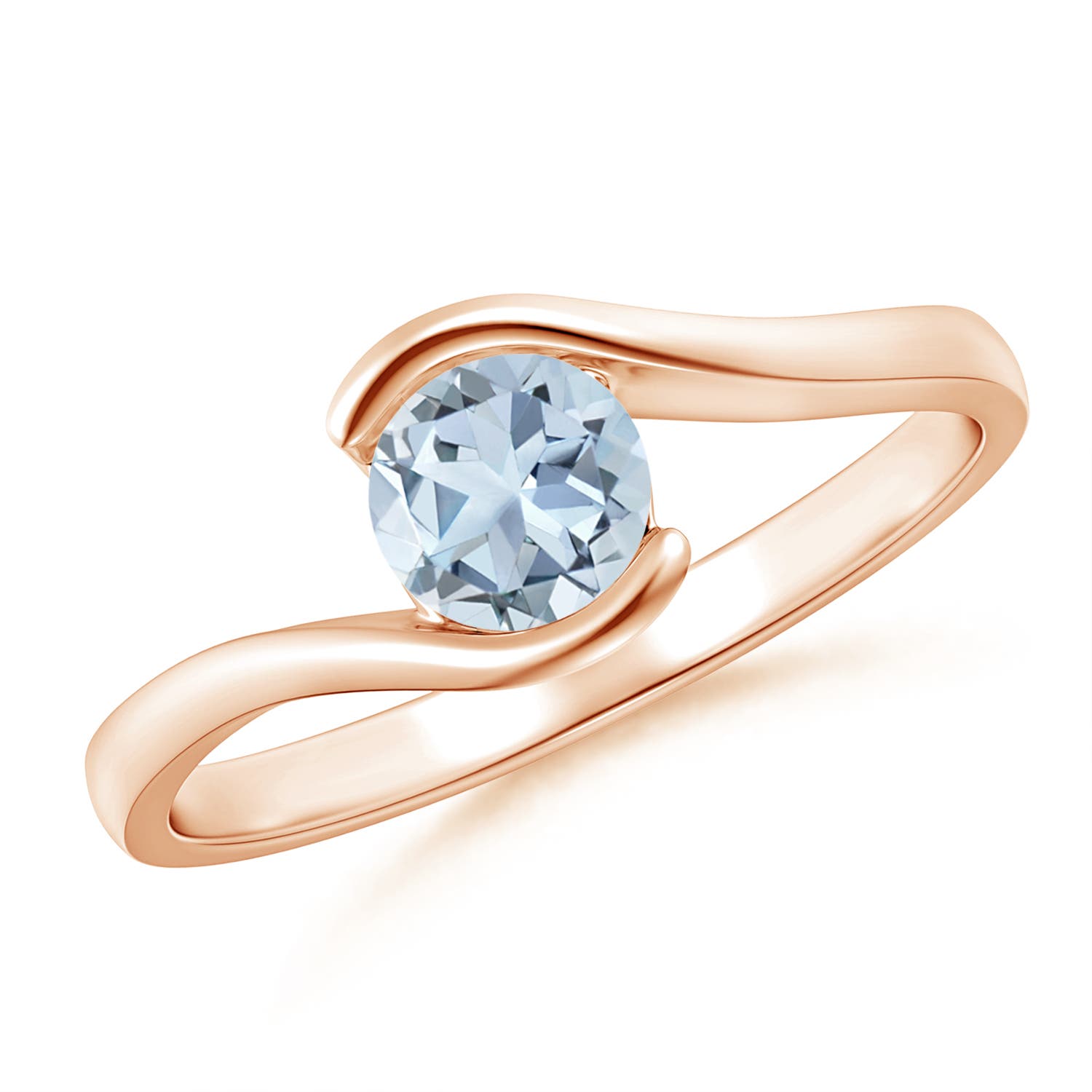 A - Aquamarine / 0.4 CT / 14 KT Rose Gold