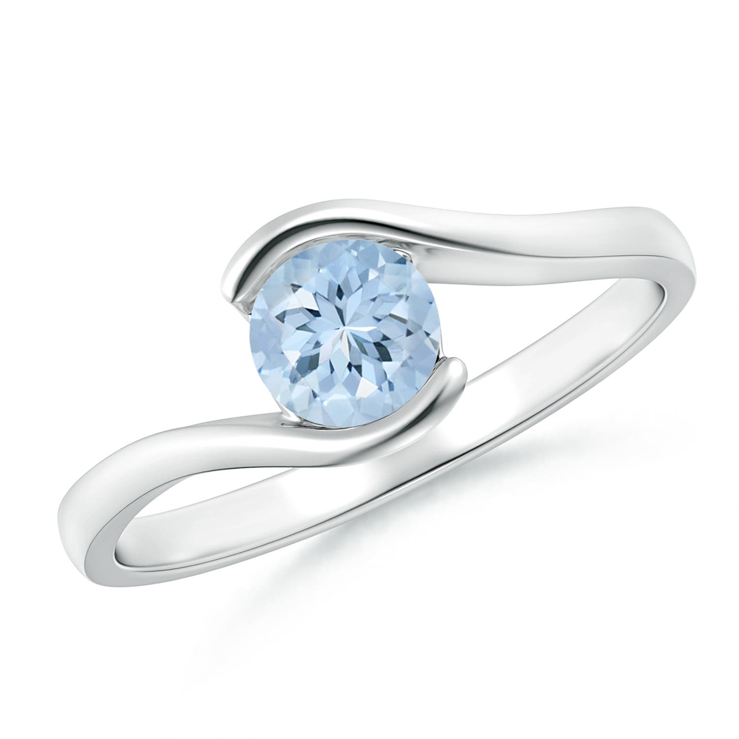 AA - Aquamarine / 0.4 CT / 14 KT White Gold