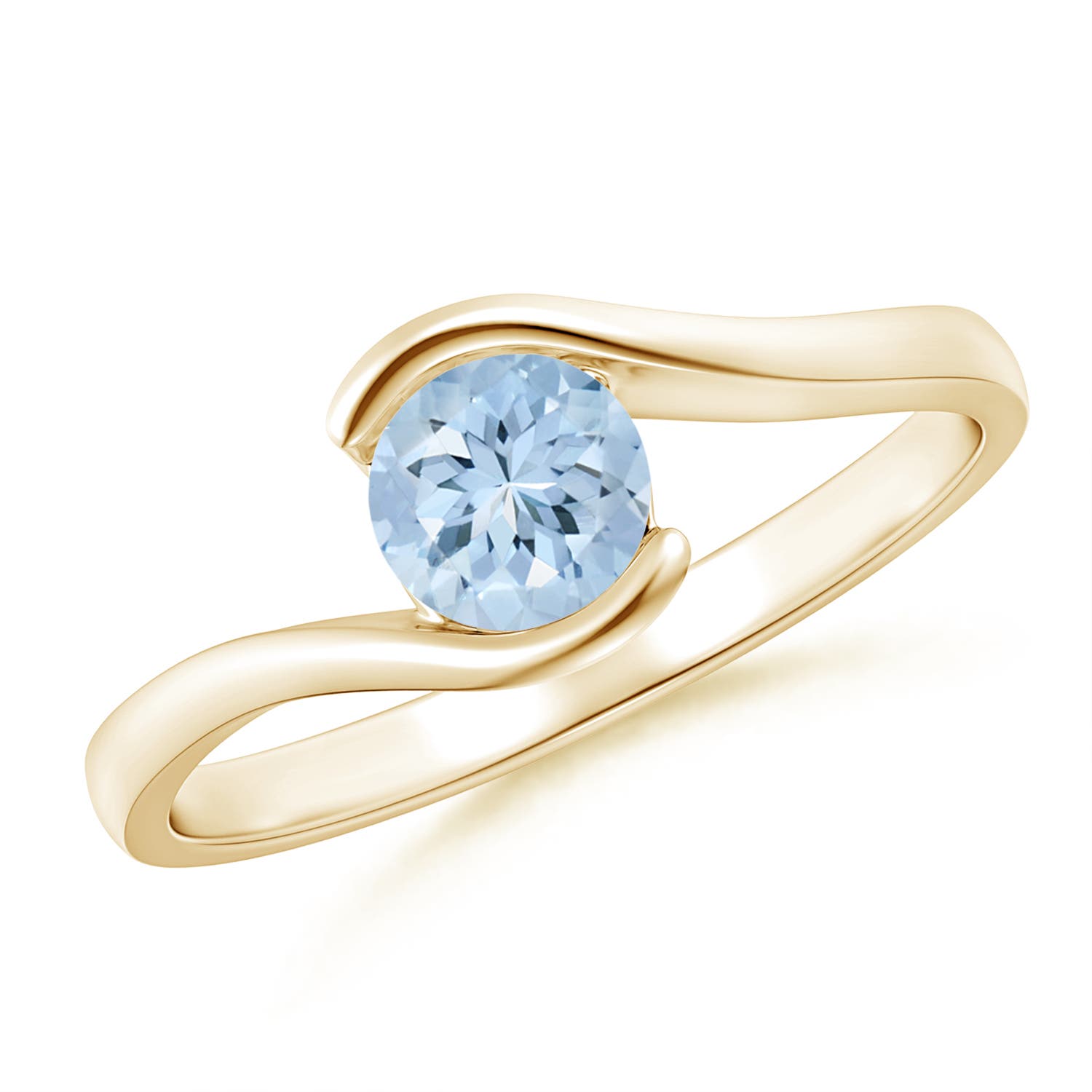 AA - Aquamarine / 0.4 CT / 14 KT Yellow Gold