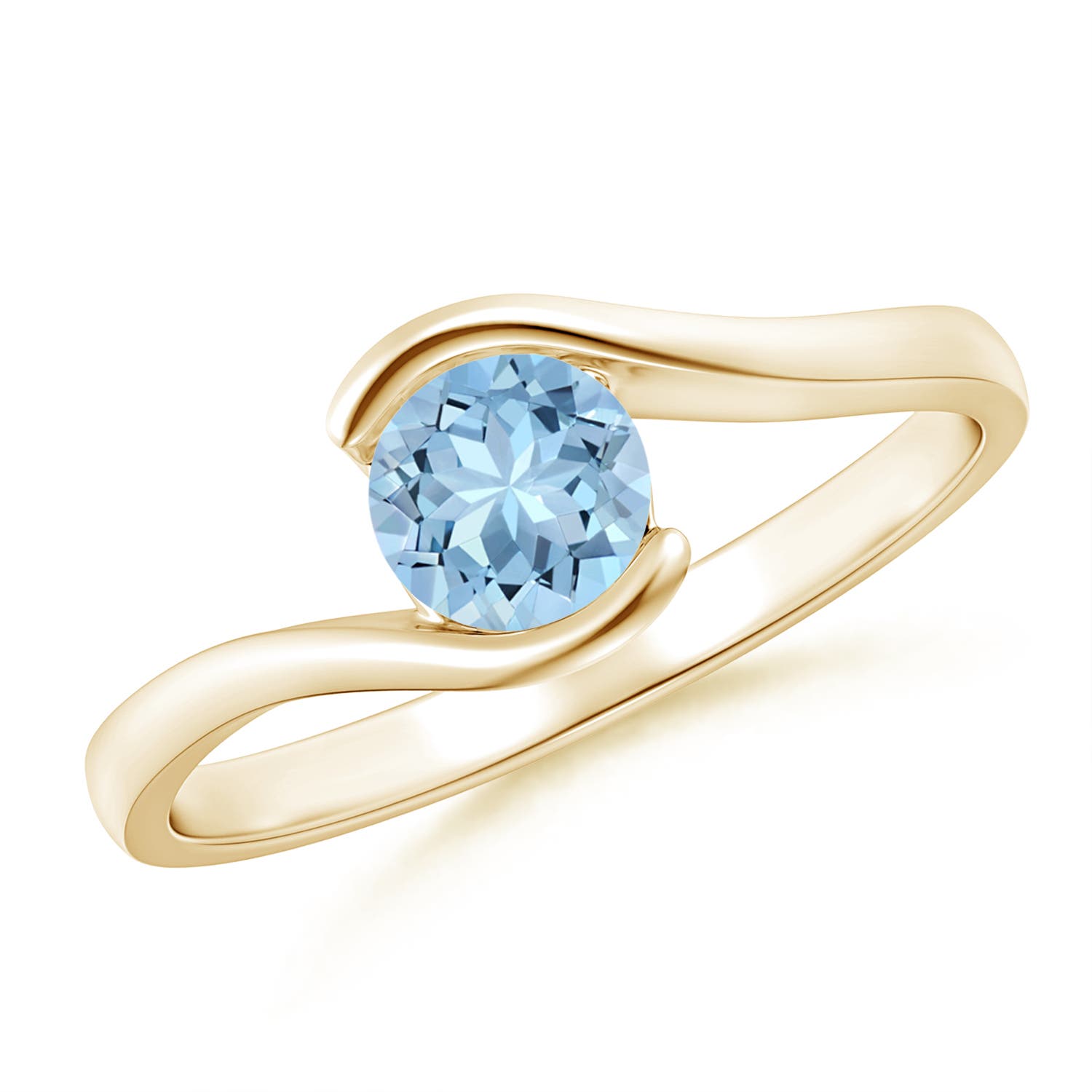 AAA - Aquamarine / 0.4 CT / 14 KT Yellow Gold