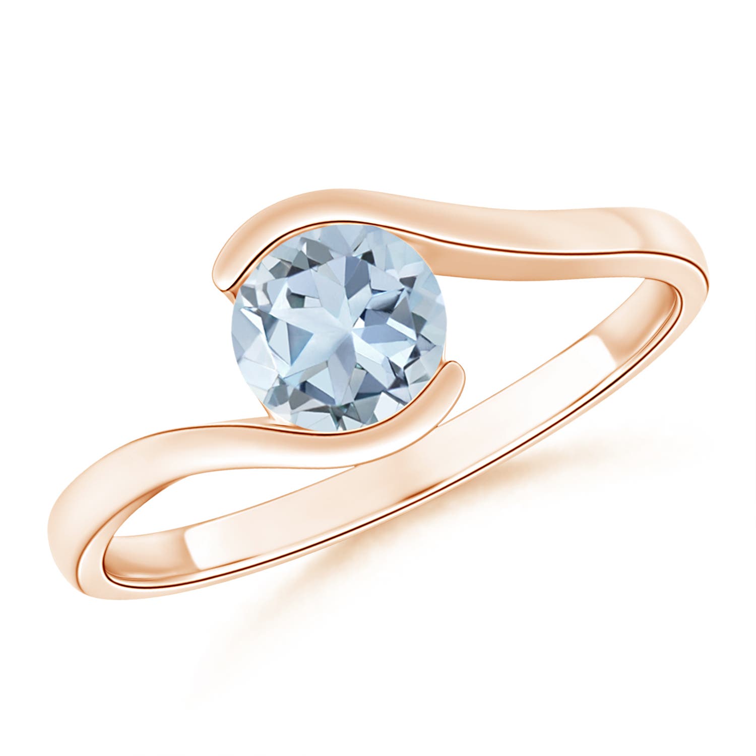 A - Aquamarine / 0.72 CT / 14 KT Rose Gold