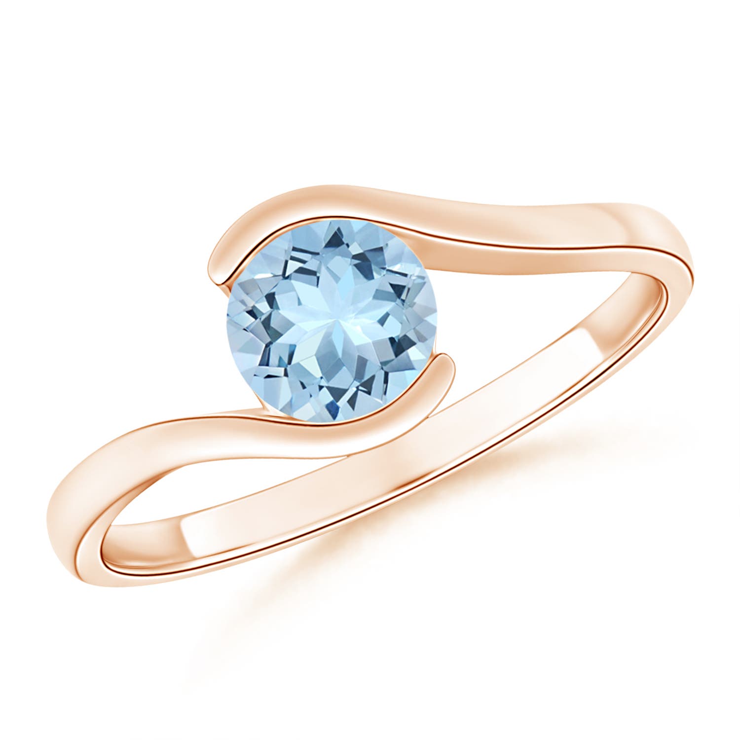 AAA - Aquamarine / 0.72 CT / 14 KT Rose Gold