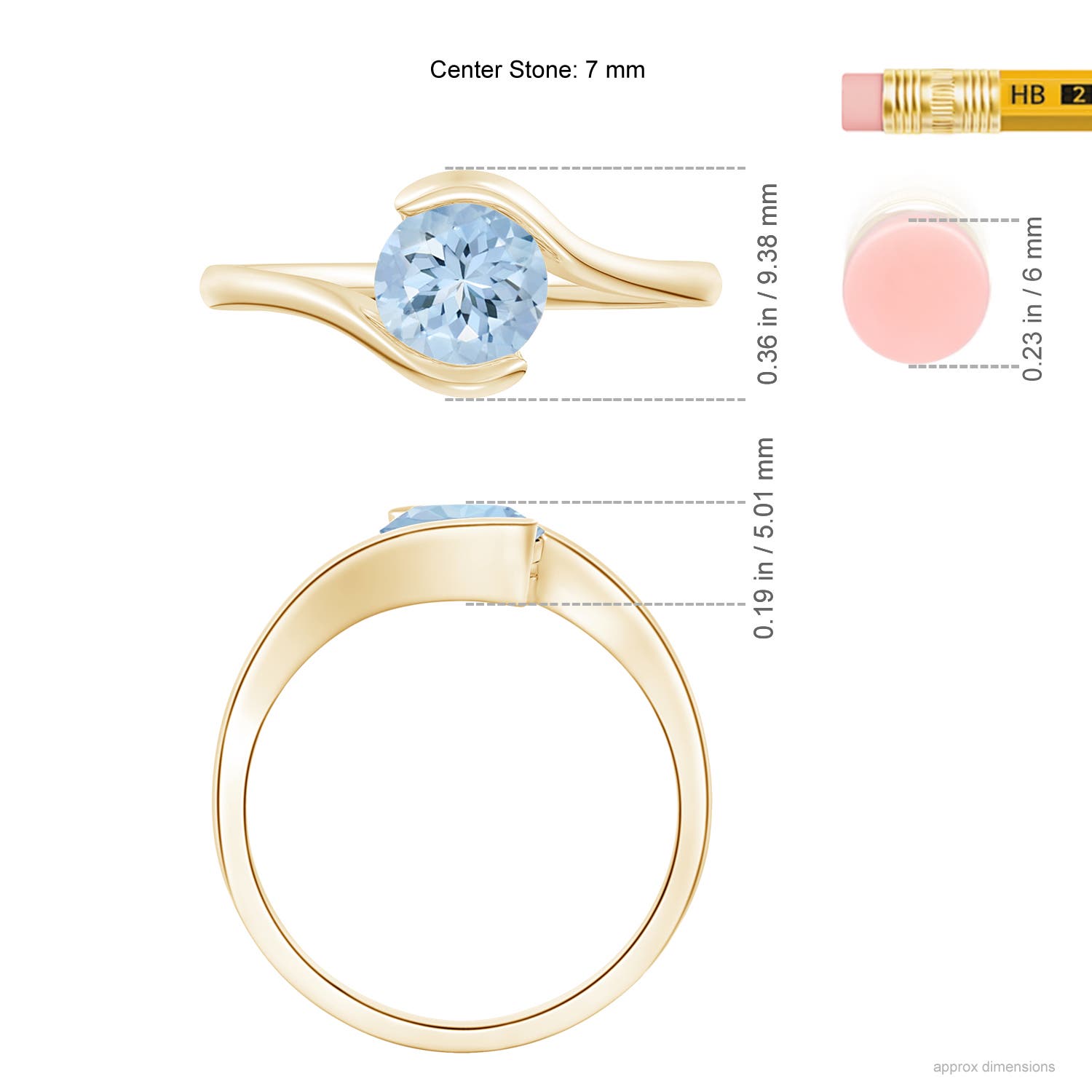 AA - Aquamarine / 1.12 CT / 14 KT Yellow Gold