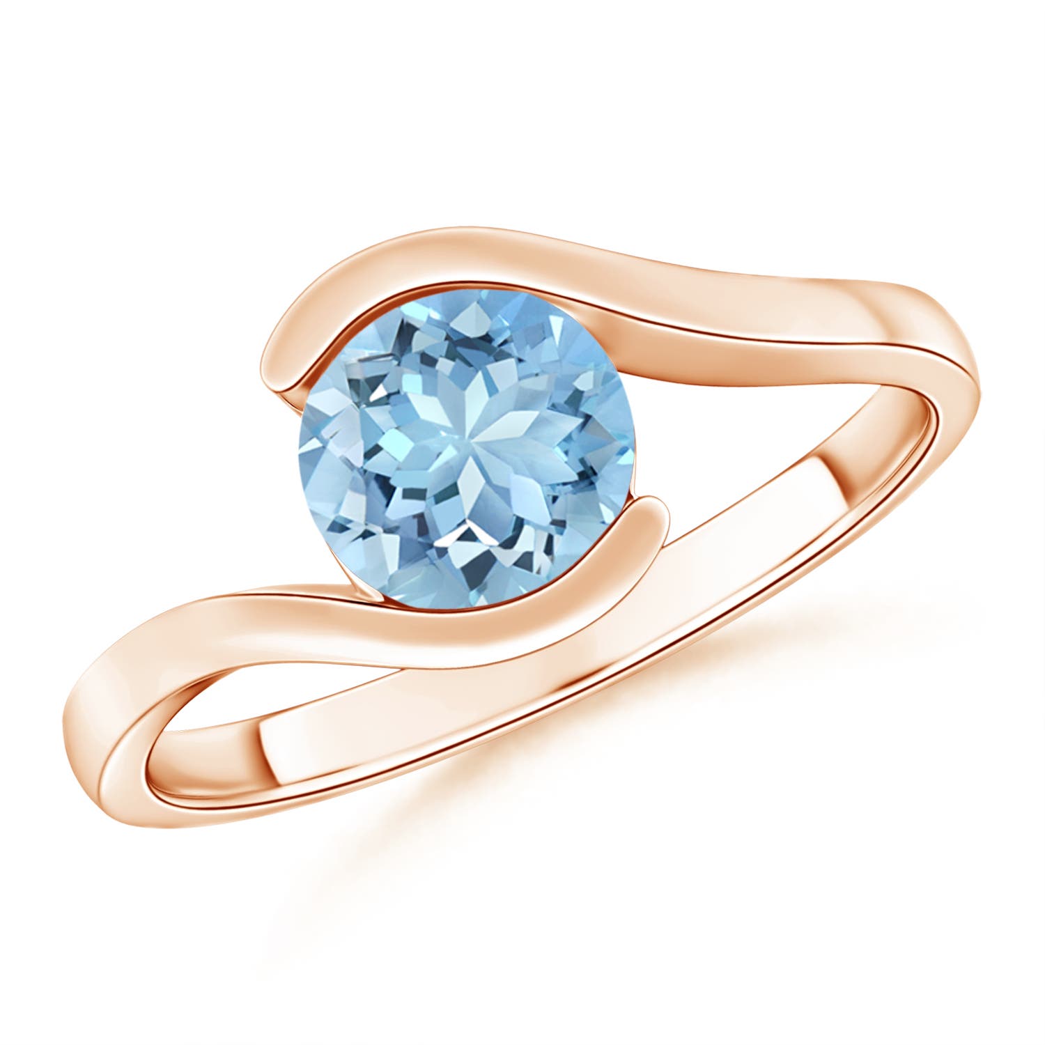 AAAA - Aquamarine / 1.12 CT / 14 KT Rose Gold