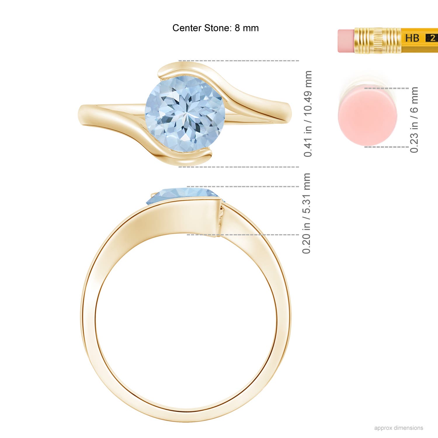 AA - Aquamarine / 1.6 CT / 14 KT Yellow Gold