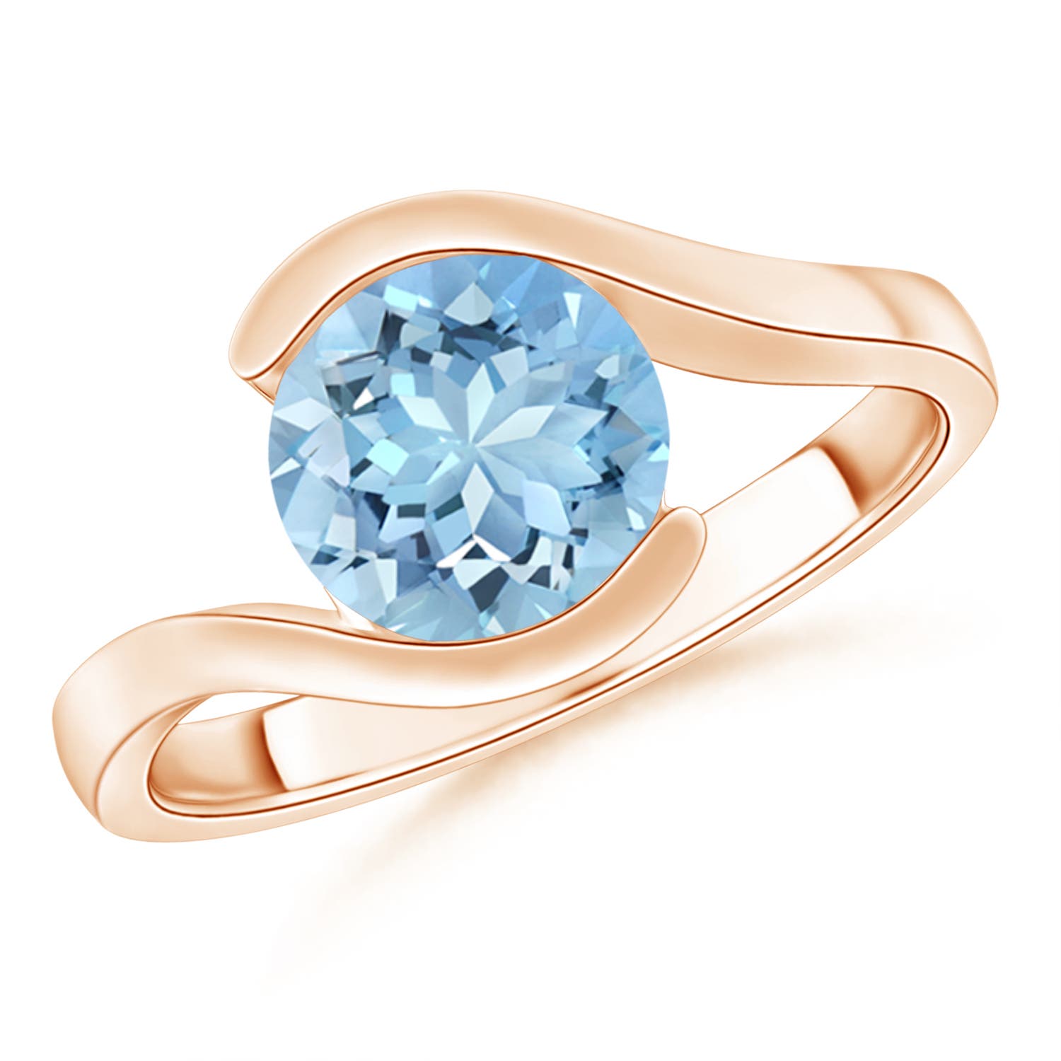 AAAA - Aquamarine / 1.6 CT / 14 KT Rose Gold