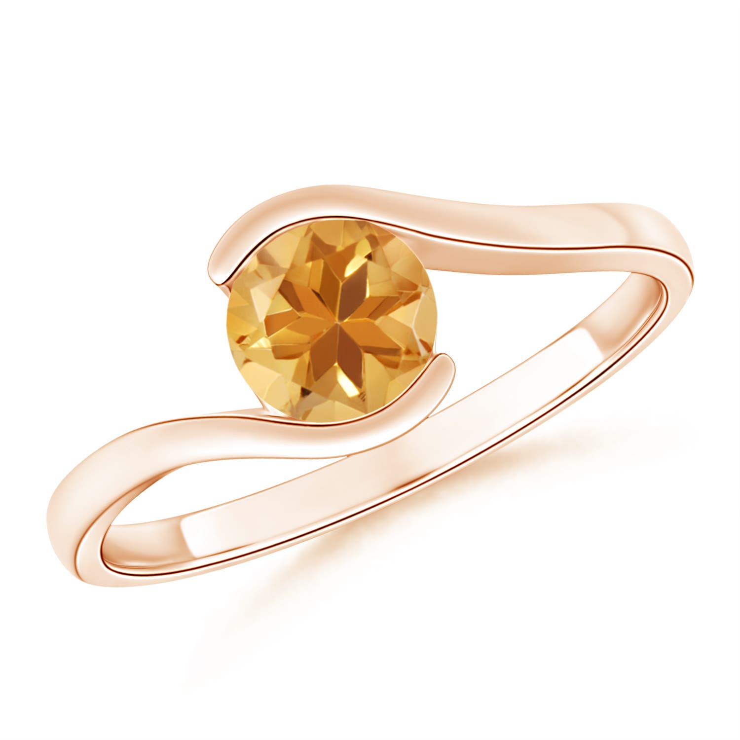 A - Citrine / 0.6 CT / 14 KT Rose Gold