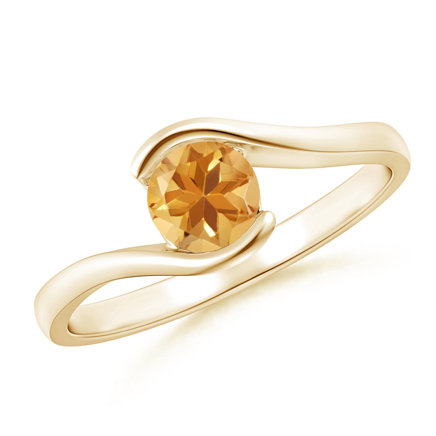 A - Citrine / 0.45 CT / 14 KT Yellow Gold