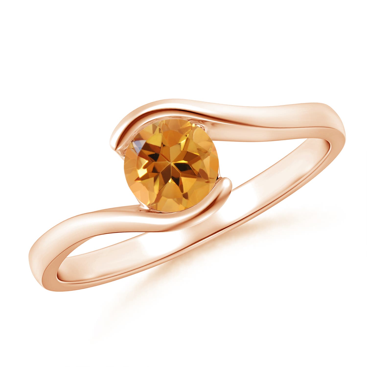 AA - Citrine / 0.45 CT / 14 KT Rose Gold