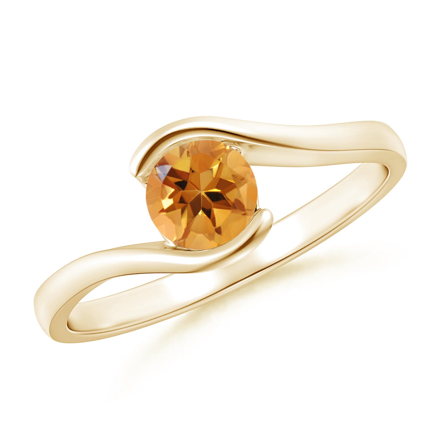 AA - Citrine / 0.45 CT / 14 KT Yellow Gold