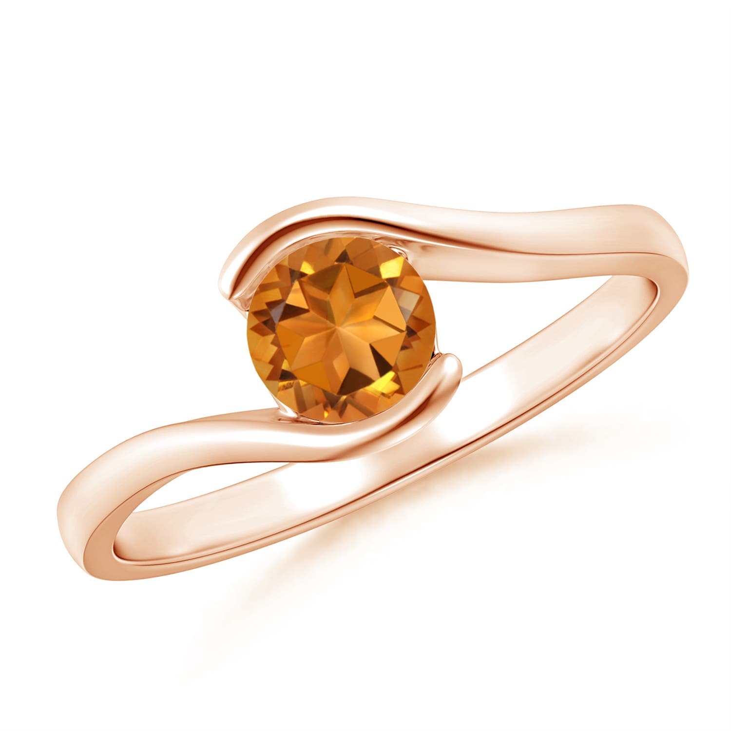 AAA - Citrine / 0.45 CT / 14 KT Rose Gold