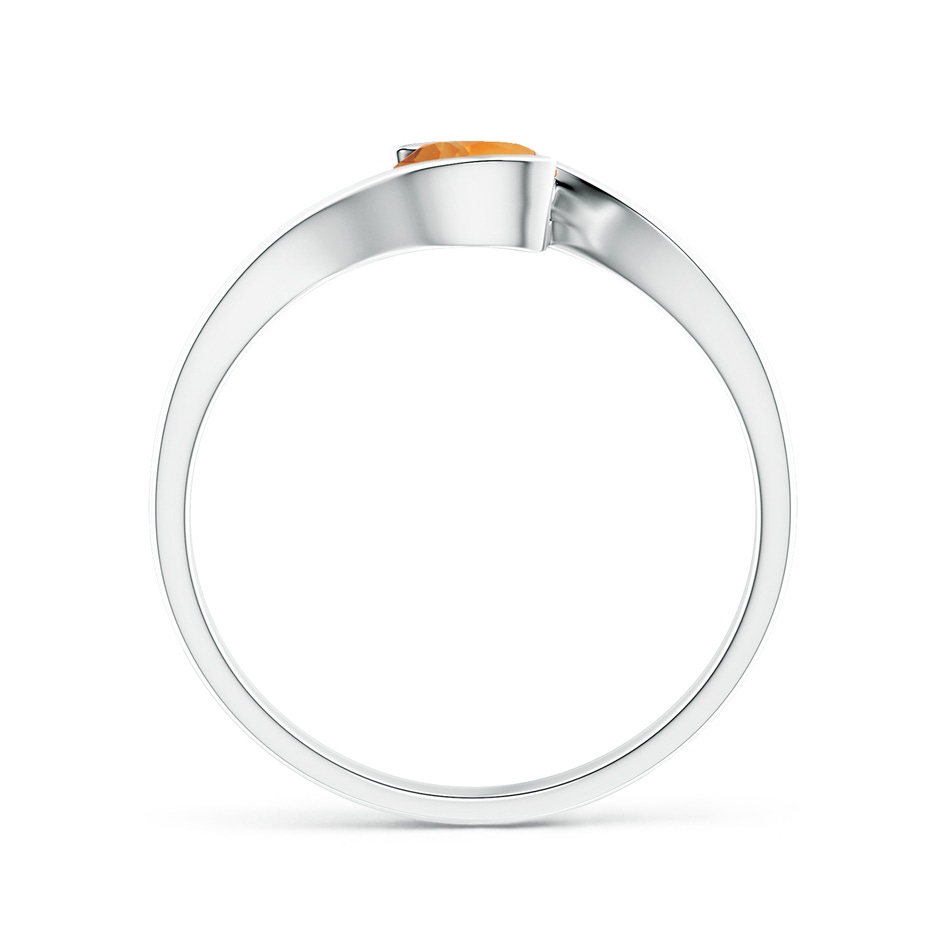 5mm AAA Semi Bezel-Set Solitaire Round Citrine Bypass Ring in White Gold side 1
