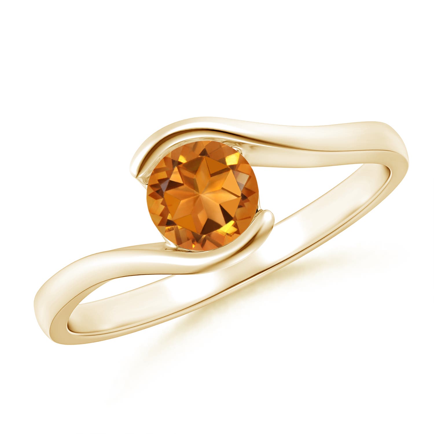 AAA - Citrine / 0.45 CT / 14 KT Yellow Gold