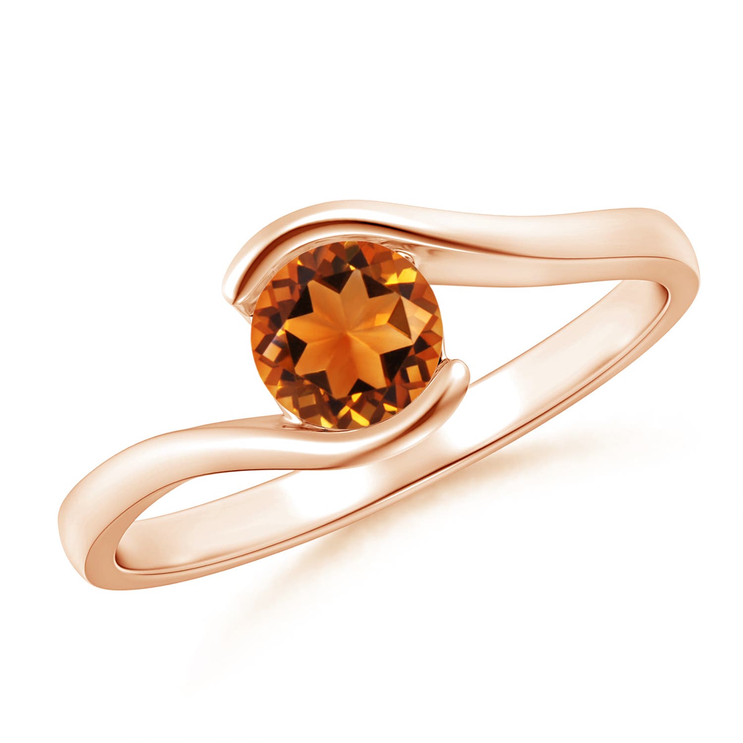 AAAA - Citrine / 0.45 CT / 14 KT Rose Gold