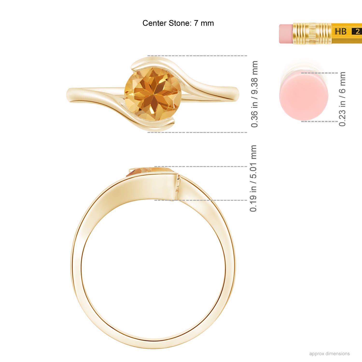 A - Citrine / 1 CT / 14 KT Yellow Gold