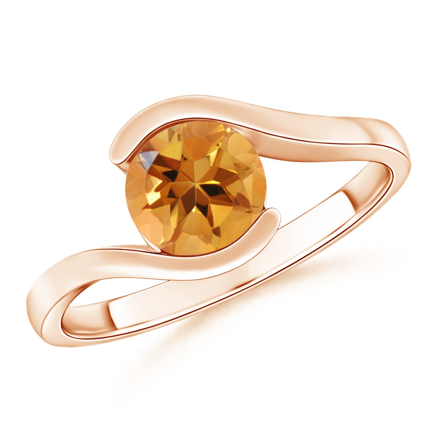 AA - Citrine / 1 CT / 14 KT Rose Gold