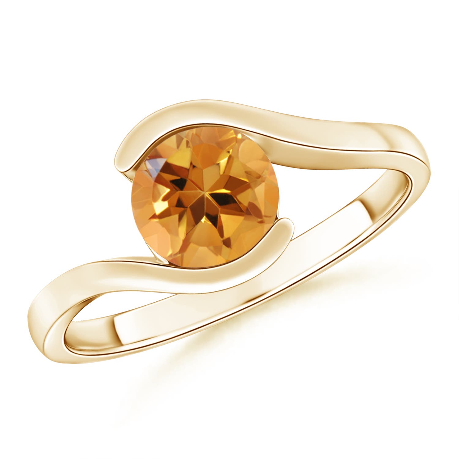 AA - Citrine / 1 CT / 14 KT Yellow Gold