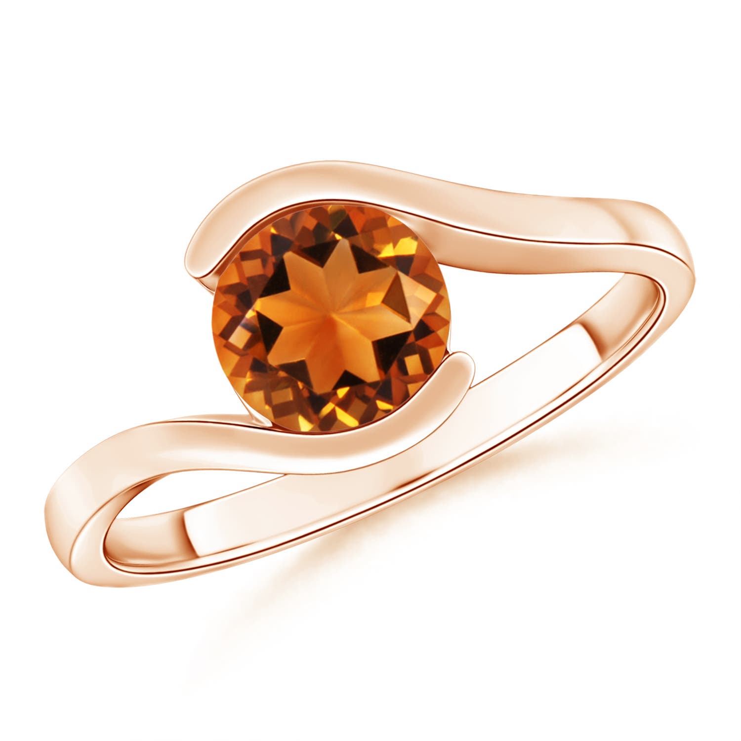 AAAA - Citrine / 1 CT / 14 KT Rose Gold