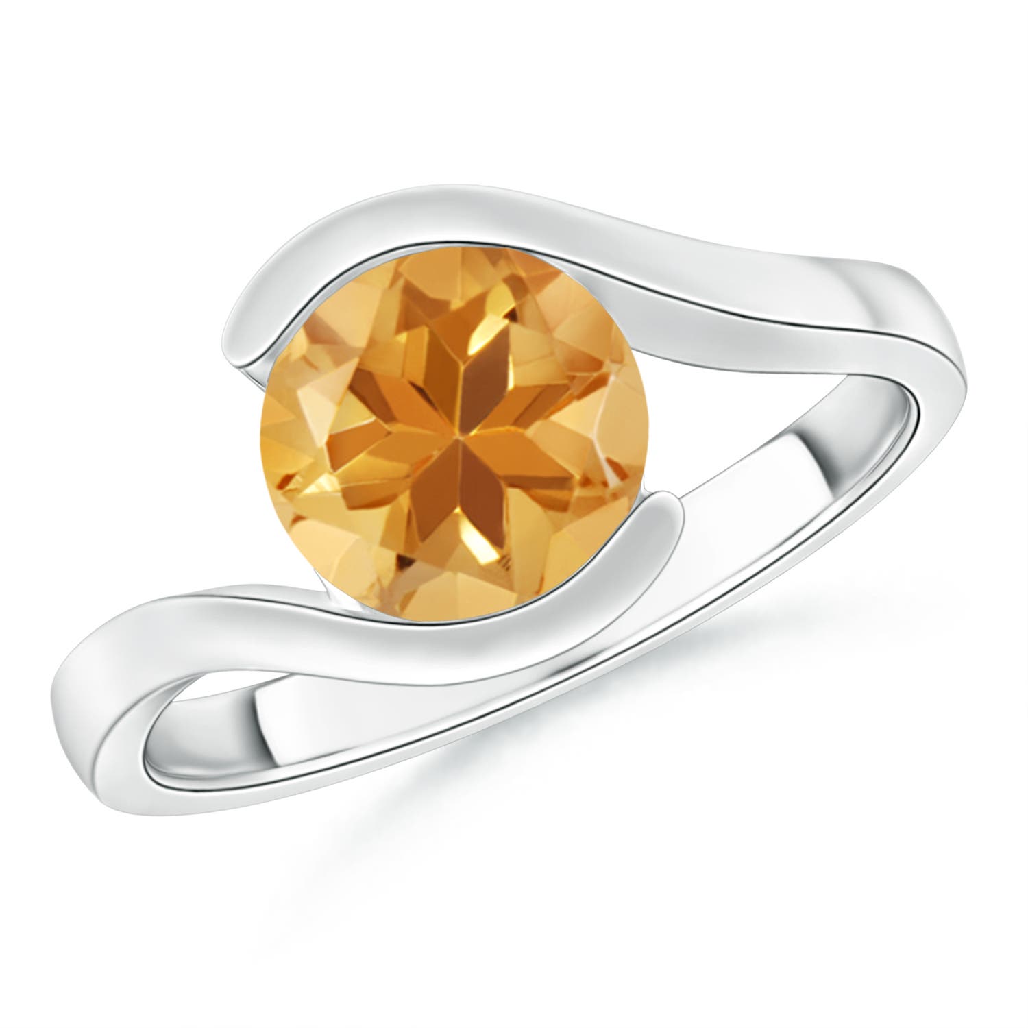 A - Citrine / 1.5 CT / 14 KT White Gold