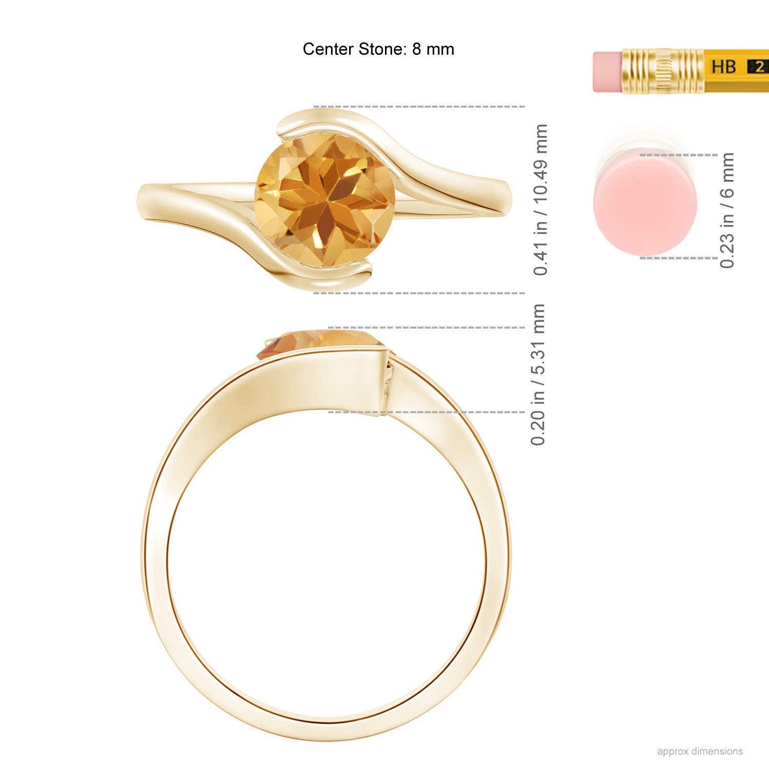 A - Citrine / 1.5 CT / 14 KT Yellow Gold