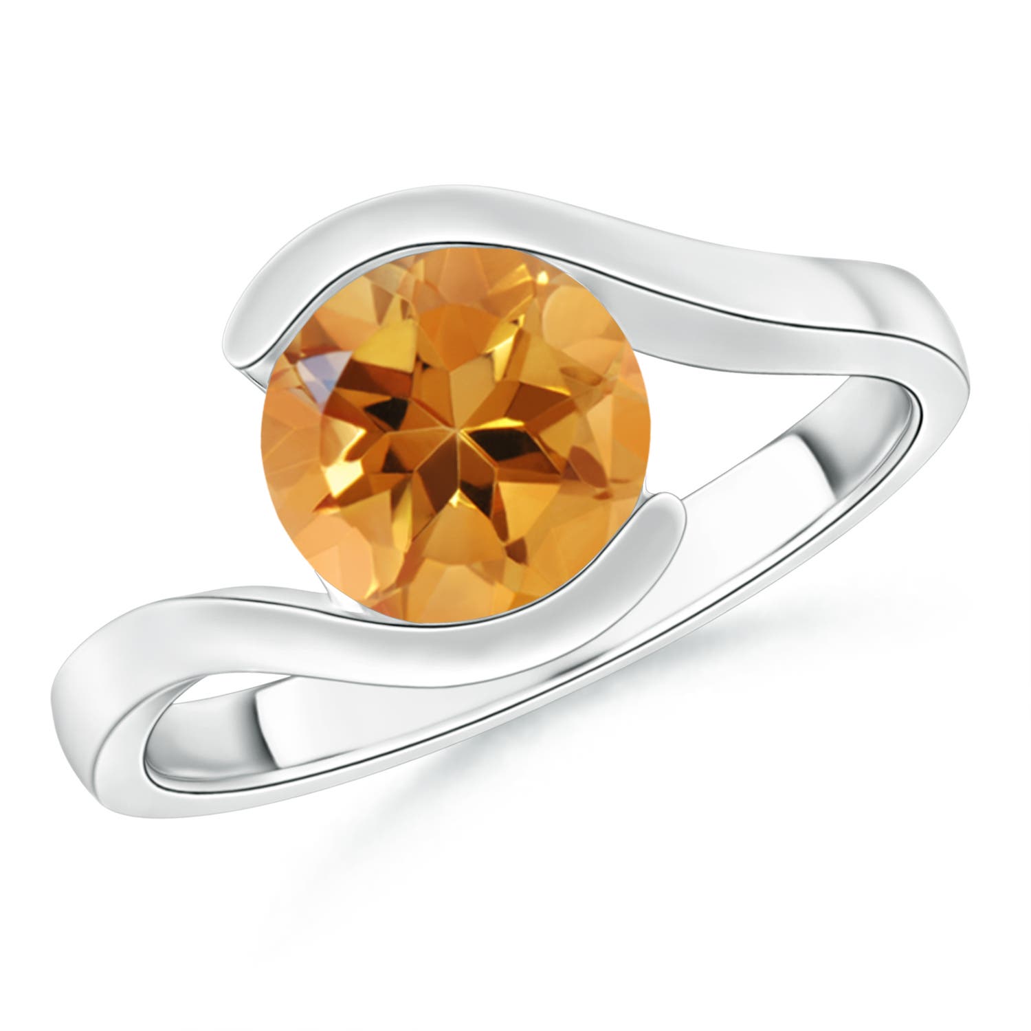 AA - Citrine / 1.5 CT / 14 KT White Gold