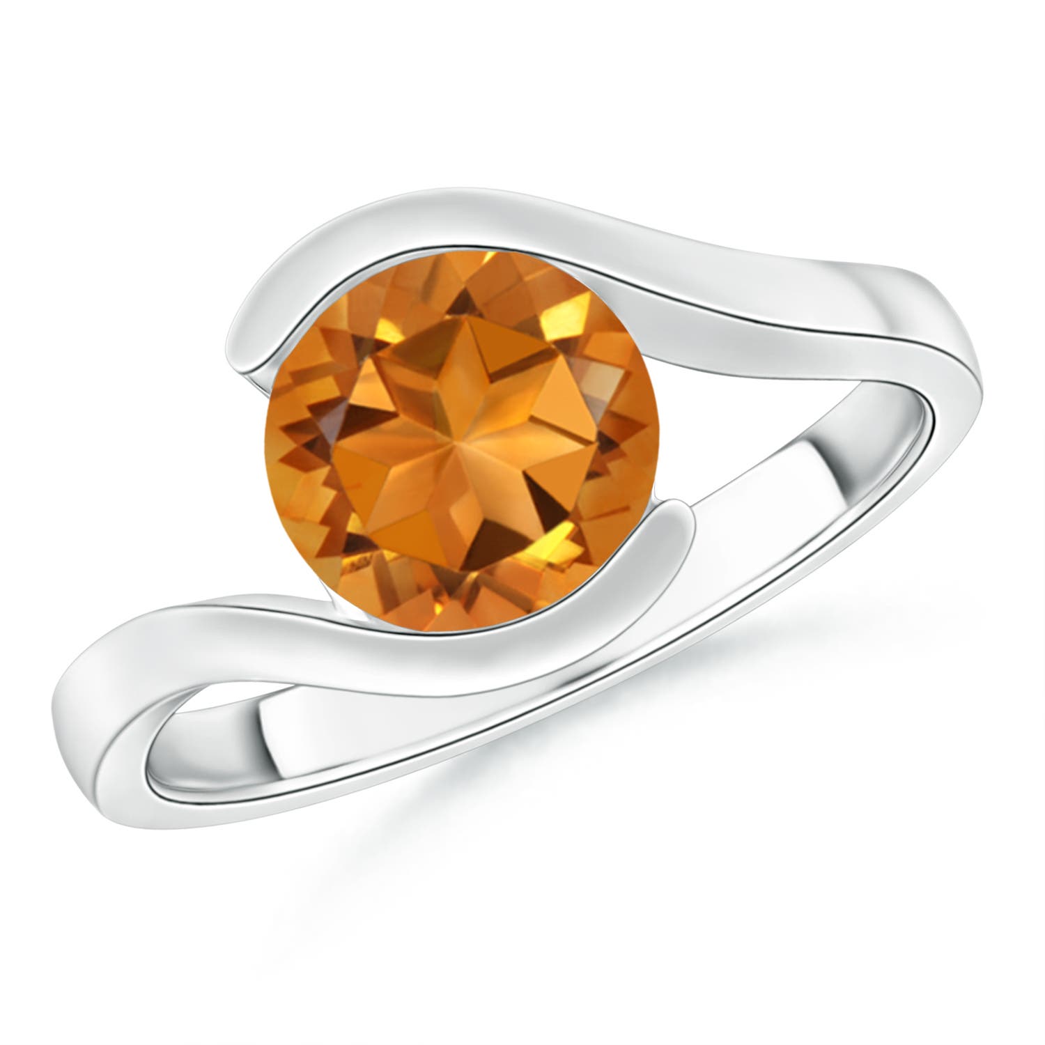 AAA - Citrine / 1.5 CT / 14 KT White Gold