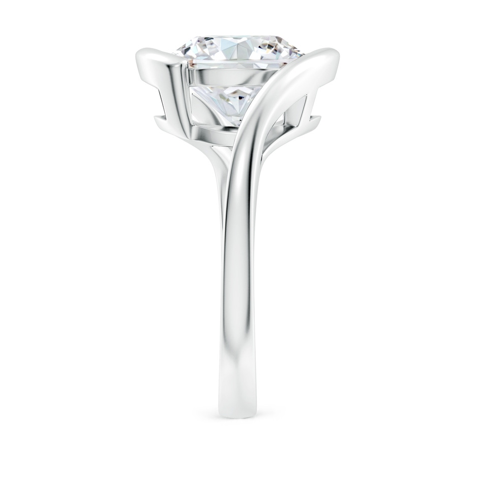 10.1mm GVS2 Semi Bezel-Set Solitaire Round Diamond Bypass Ring in P950 Platinum side 299