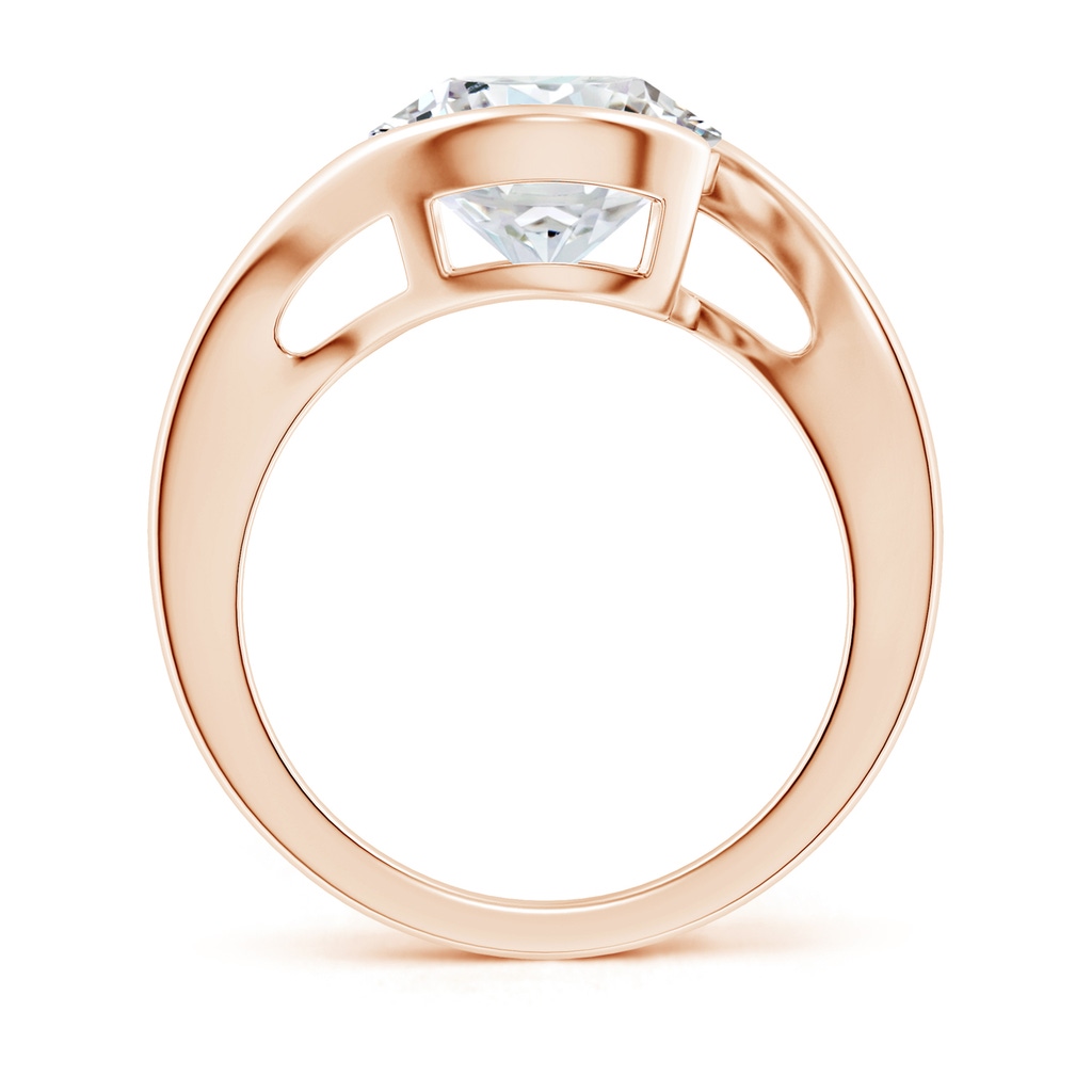 10.1mm GVS2 Semi Bezel-Set Solitaire Round Diamond Bypass Ring in Rose Gold - side 199