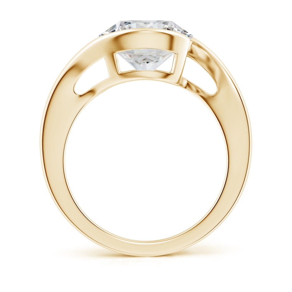 10.1mm HSI2 Semi Bezel-Set Solitaire Round Diamond Bypass Ring in Yellow Gold side 199
