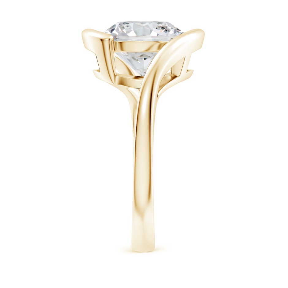 10.1mm HSI2 Semi Bezel-Set Solitaire Round Diamond Bypass Ring in Yellow Gold side 299